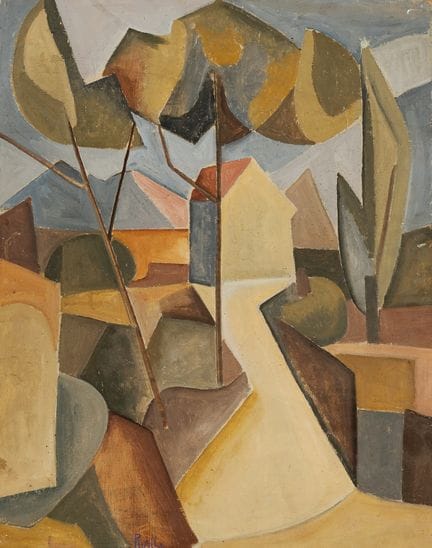 André RIALLE (1924–2005): Blick auf den Mont Vento