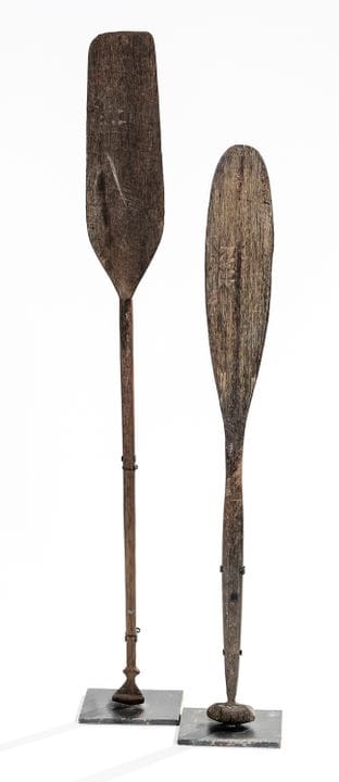 TIMOR - Southeast Asia: Two single-piece wooden pa