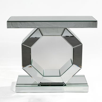 Modern console table, known as a “mirror table.” P