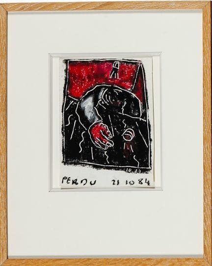 让·查尔斯·布莱斯（1956）：“迷失”。纸本刮擦粉彩画，作于1984年10月21日。尺寸：21 x