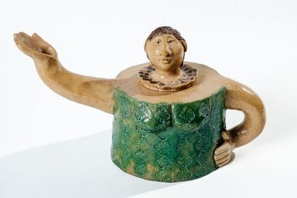 朱莉·阿尔曼维尔（Julie ARMANVILLE），DIDIMATUS工坊：一件釉面陶土茶壶，壶身