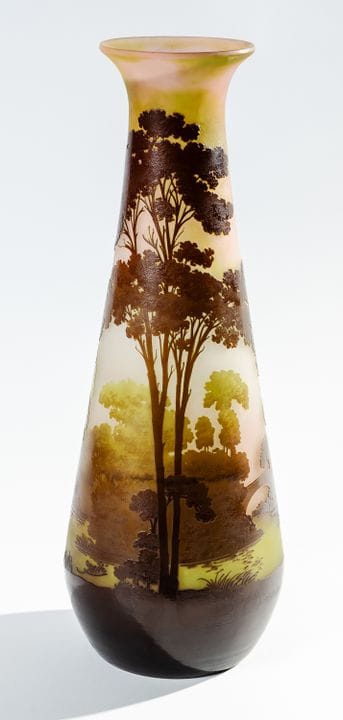 Estudio GALLE: Gran jarrón balustre de cristal mul