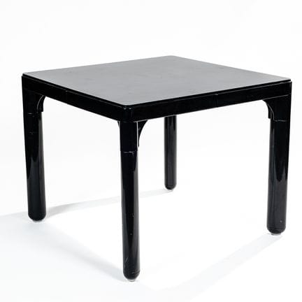 ELCO Editeur, Italy: Black plastic bridge table. H