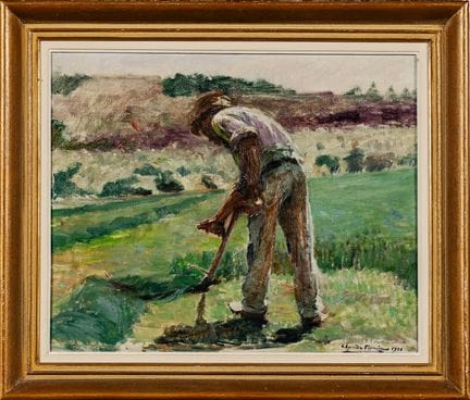 Claude FIRMIN (1864–1944): Der Mäher. Öl auf Leinw