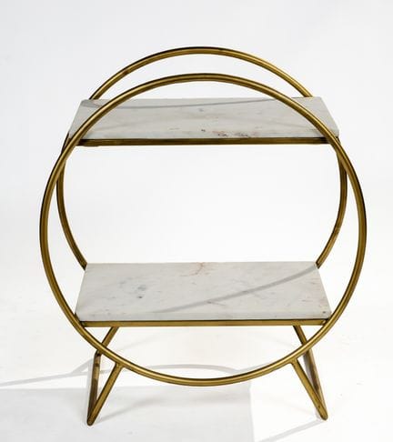 Contemporary serving table consisting of two recta