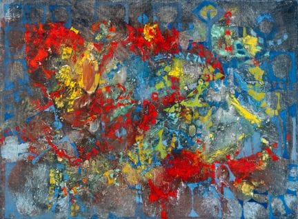 Joe DOWNING (1925-2007) : Grande composition abstr