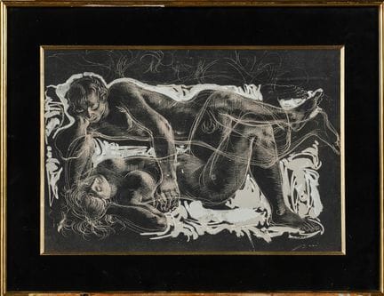Hans ERNI (1909-2015): «La pareja». Litografía sob