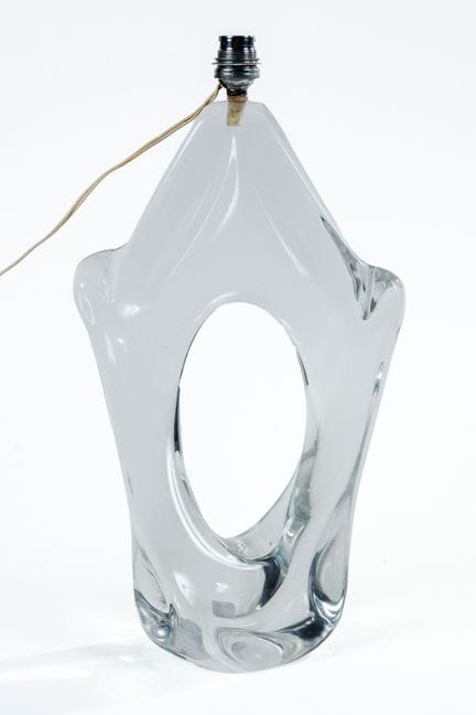 SCHNEIDER, Francia: Base de lámpara de cristal. Al