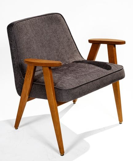 366 CONCEPT: Sillón Fox de madera y tejidos grises