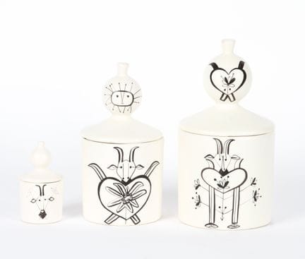 Roger CAPRON (1922-2006), per Pettex: tre vasi con