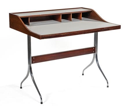 George NELSON: Home Desk. Stepped top in white lam