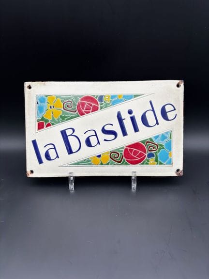 LA BASTIDE - 1920-30 circa

Rara targa smaltata or