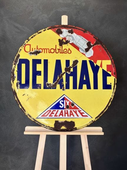 AUTOMOBILES DELAHAYE - c.1935

Très rare plaque ém