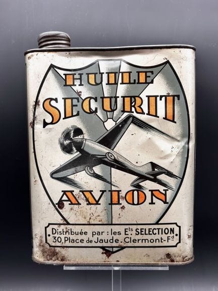 OLIO SECURIT PER AEROMOBILI - 1930 circa

Tanica o