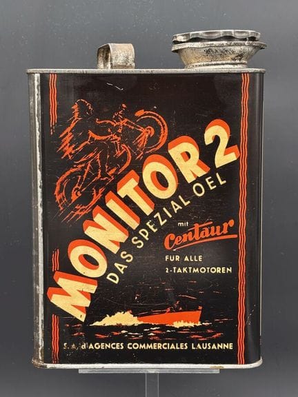 HUILE MONITOR 2 - c.1930

Rare bidon d'huile publi