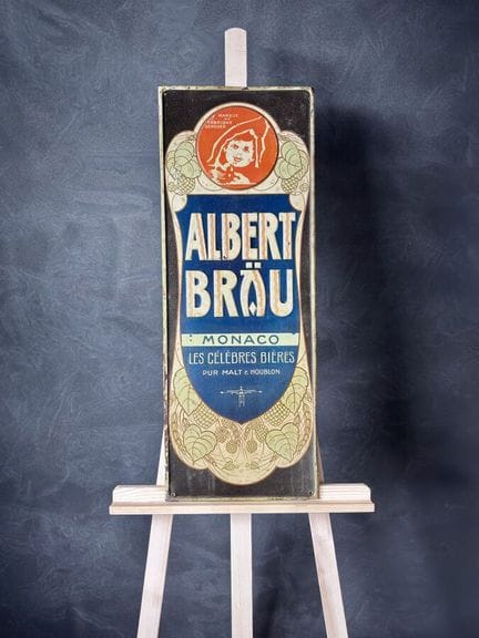 BIÈRES ALBERT BRÄU MONACO - c.1910-20

Rare tôle p