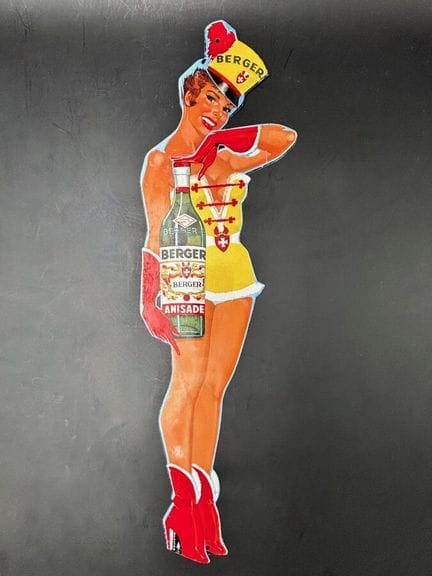 - BERGER ANISADE Pin-UP -c.1960
«La Majorette»

Si
