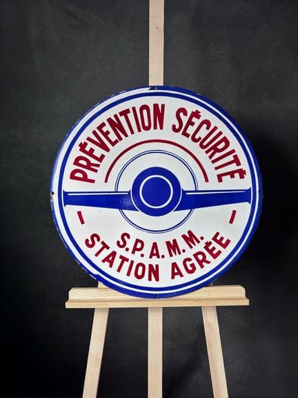 PRÉVENTION SÉCURITÉ/STATION AGRÉE -c.1950

Plaque 