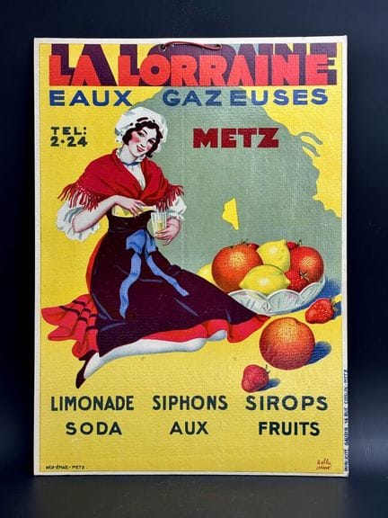 LA LORRAINE - c.1930
«Eaux gazeuses, soda, limonad