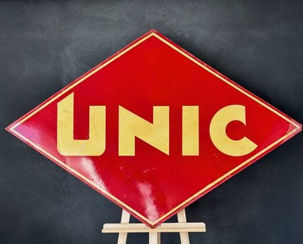 UNIC - c.1935

Grande tôle publicitaire originale 