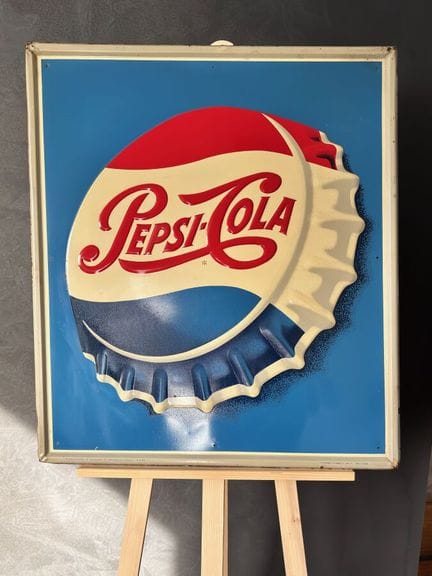 PEPSI-COLA - c.1955

Rare et importante tôle publi