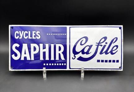 CYCLES SAPHIR - 1910-15 circa

Rara targhetta pubb