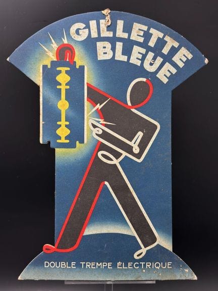 GILLETTE - c.1935

Carton publicitaire/PLV origina