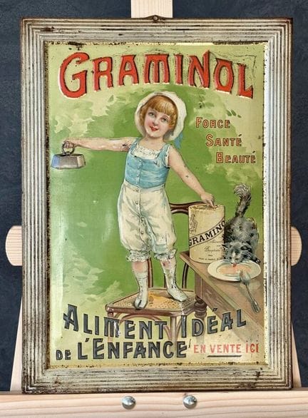 GRAMINOL - c.1900

Très rare tôle publicitaire ori