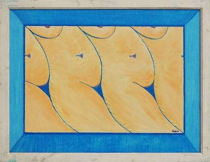 科尼利厄斯·范·辛德尔（20世纪），艺名COVAS
《女性裸体》，1995年
油画，画于硬纸板上，右