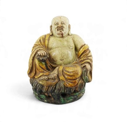 CINA
Buddha in terracotta smaltata policroma
Altez