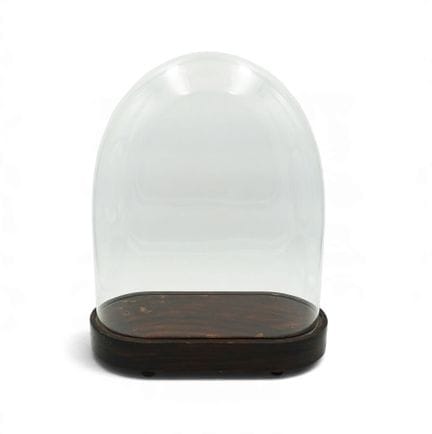Glass wedding globe with wooden stand
Total height