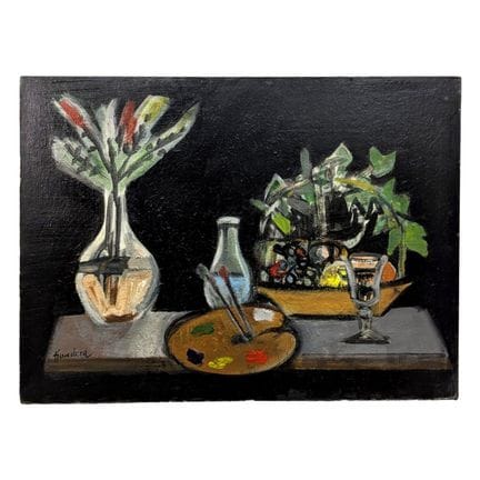 鲁道夫-昆德拉（1911 - 2005）
静物
纸板油画，左下方有签名
74 x 100 厘米