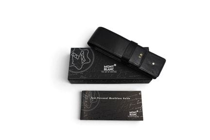 MONTBLANC
Etui en cuir noir, chiffré CB, avec sa b