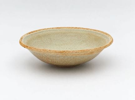 CINA
Coppa in gres smaltato color celadon con effe
