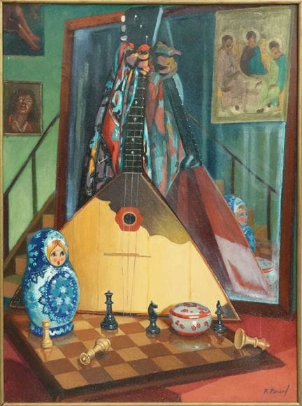罗伯特·帕瓦尔（1922—2009）
《巴拉莱卡》
布面油画，右下角签名
100 × 73 厘米