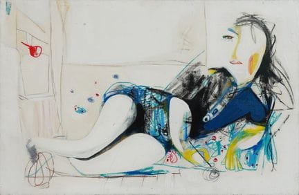 米里亚姆·马齐耶尔（20世纪—21世纪）
立体主义风格的《躺着的女子》
布面油画
59.5 × 91