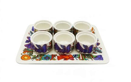VILLEROY &amp; BOCH
“Acapulco”系列瓷器餐具套装，包含六个蛋杯及其托盘，