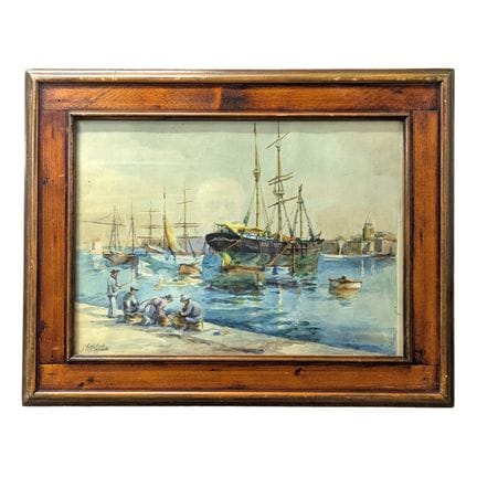 Gilbert GALLAND (1870 - 1956)
Barche nel porto di 