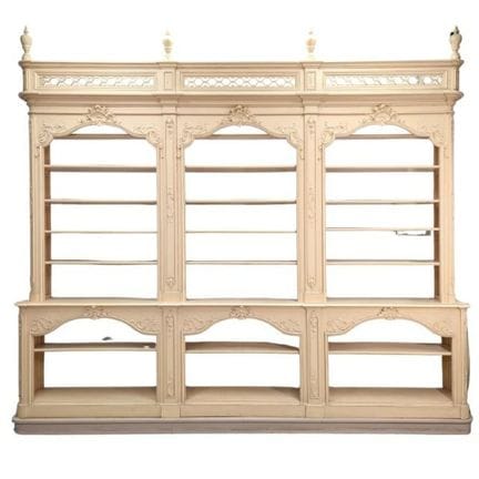 Importante libreria "bibus" in legno laccato color