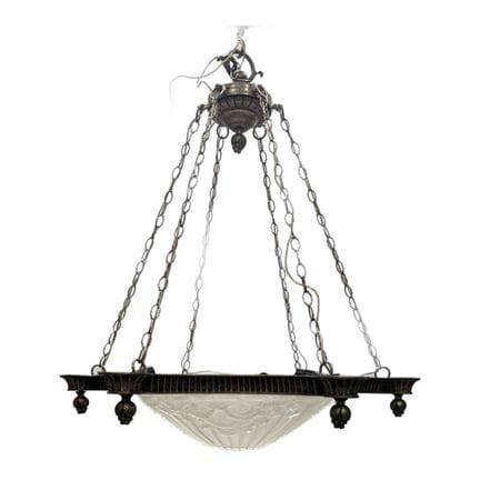 Lampada a sospensione in stile Art Déco in ferro b