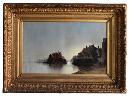 约阿希姆-范-希尔（1834 - 1905）
荷兰港口
布面油画，右下方有签名
58 x 92 厘米