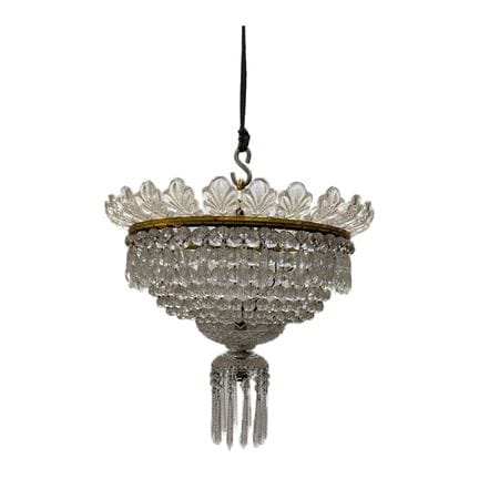 BACCARAT
Lampadario a pendenti in cristallo, con d