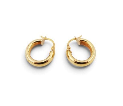 Par de pendientes de oro amarillo de 18 quilates (
