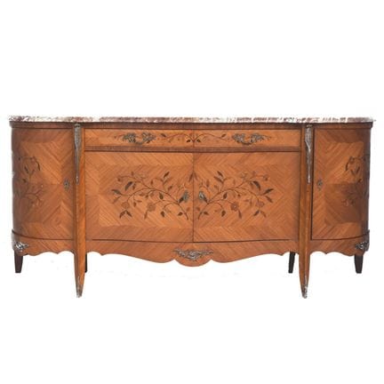 Credenza o cassettiera con ante in stile Luigi XV,