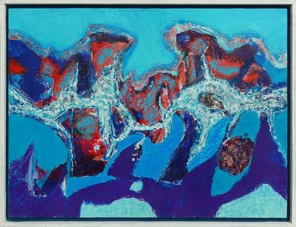 安妮·塞西亚（20世纪—21世纪）
《陆地与海洋》
木板油画，背面签名
60 x 80 厘米