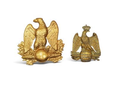 MILITARIA - NAPOLEON - EMPIRE
Set of two brass sha