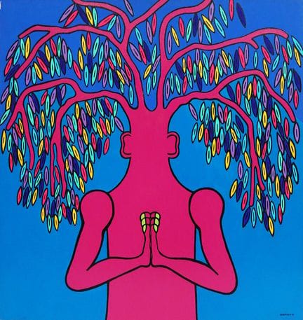 Catherine RENS (XXe s.)
L'homme tronc, 1999
Acryli