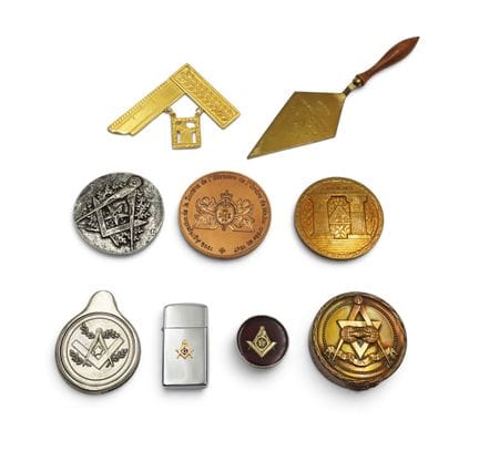 FREEMASONRY
Set of medals and various items bearin