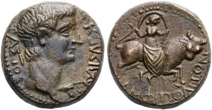 ROMAN PROVINCIAL COINS. MACEDONIA. AMPHIPOLIS. Tib