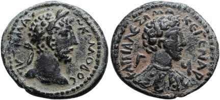 ROMAN PROVINCIAL COINS. DECAPOLIS. CAPITOLIAS. Com